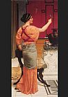 John William Godward Canvas Paintings - Lesbia with her Sparrow
